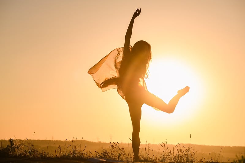 Woman practicing mindful movement
